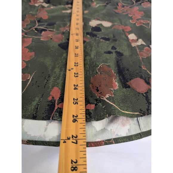 Investment Taylor Non Iron Button Down Shirt Size 18 Green Brown Floral Career - Picture 8 of 8